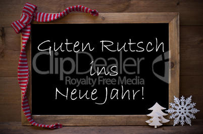 Christmas Chalkboard Guten Rutsch Ins Neue Jahr Means New Year