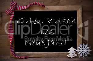 Christmas Chalkboard Guten Rutsch Ins Neue Jahr Means New Year