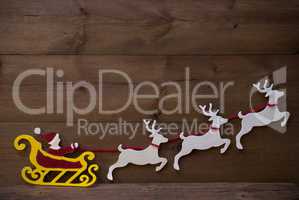 Santa Claus Sled, Reindeer, Christmas Decoration, Copy Space