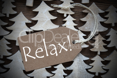 Brown Christmas Label With Relax