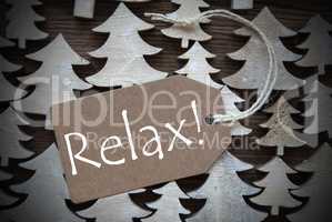 Brown Christmas Label With Relax