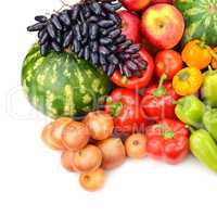 Collection of fruit and vegetables
