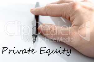 Private equity text concept