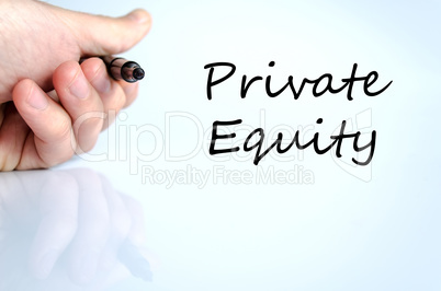 Private equity text concept