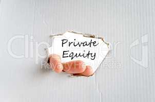 Private equity text concept