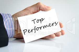 Top performers text concept