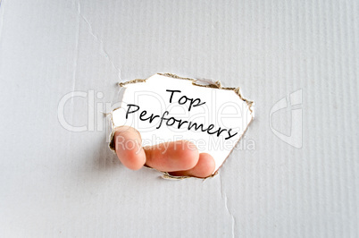 Top performers text concept