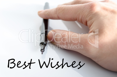 Best wishes text concept