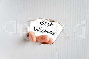 Best wishes text concept
