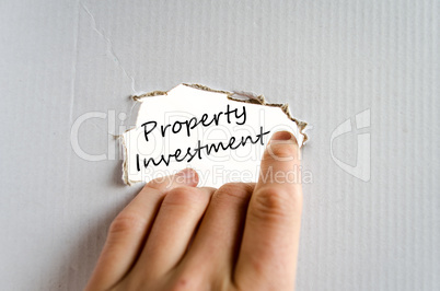 Property investment text concept