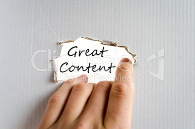 Great content text concept