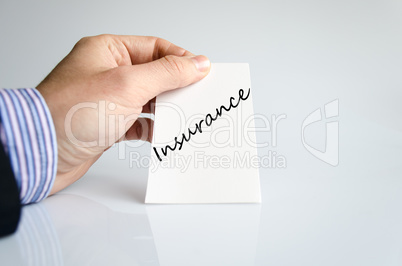 Insurance text concept