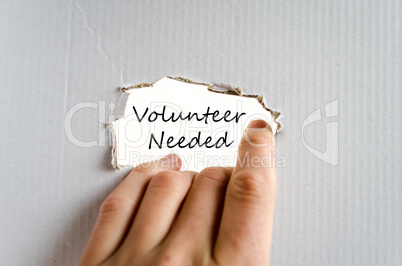 Volunteer needed text concept