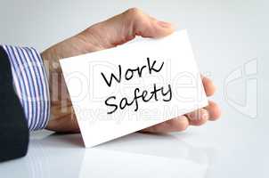 Work safety text concept