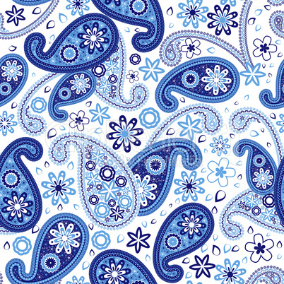 Multicolor Seamless Paisley Pattern