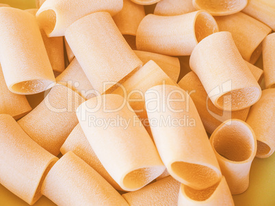 Retro looking Paccheri pasta