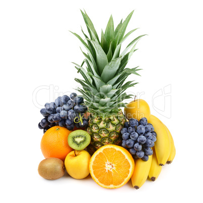 fruits isolated on white background