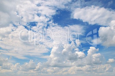 white clouds in blue sky