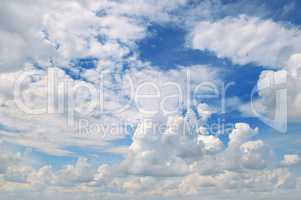 white clouds in blue sky