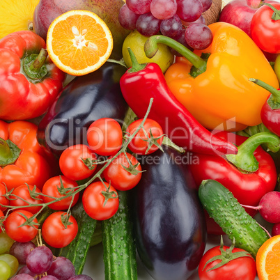 fresh fruit and vegetable background