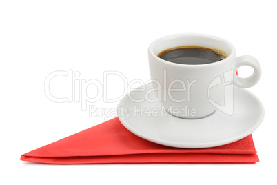 cup of coffee on napkin