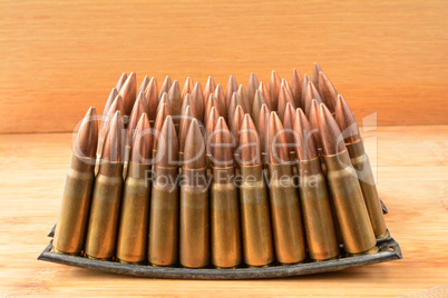 Clips  of 7.62x39 caliber ammunition