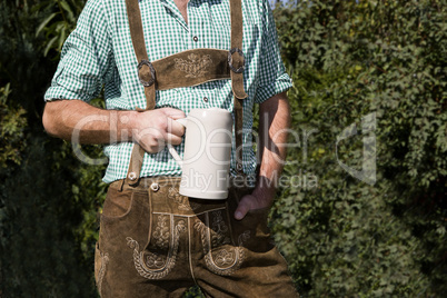 Bavarian with stone beer mug Bavarian with stone beer mug