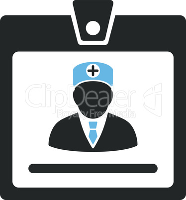 Bicolor Blue-Gray--doctor badge.eps