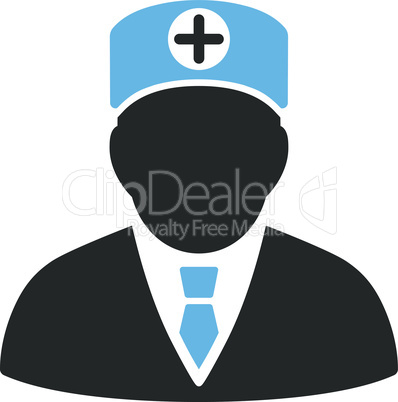 Bicolor Blue-Gray--head physician.eps