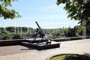 old cannon in the park of Chernihiv