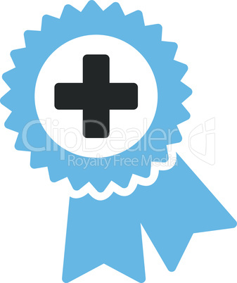 Bicolor Blue-Gray--medical quality seal.eps