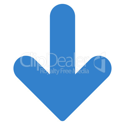 Arrow Down flat cobalt color icon