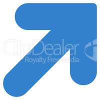 Arrow Up Right flat cobalt color icon