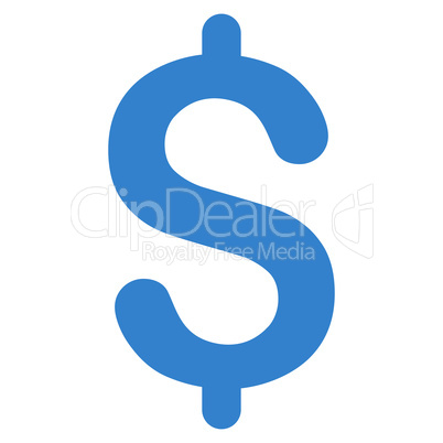 Dollar flat cobalt color icon