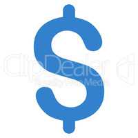 Dollar flat cobalt color icon