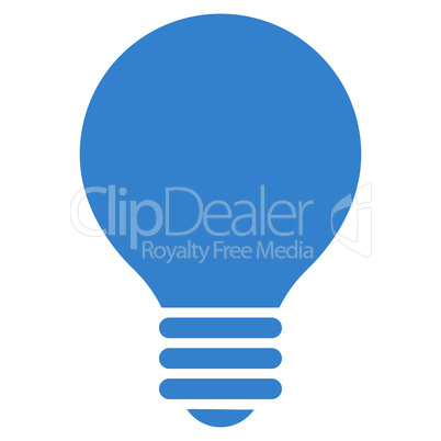 Electric Bulb flat cobalt color icon