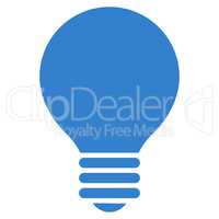 Electric Bulb flat cobalt color icon