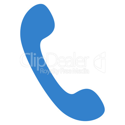 Phone flat cobalt color icon