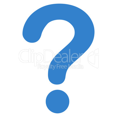 Question flat cobalt color icon