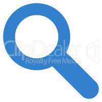Search flat cobalt color icon