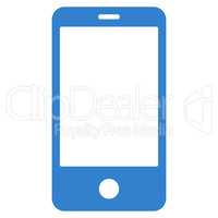 Smartphone flat cobalt color icon