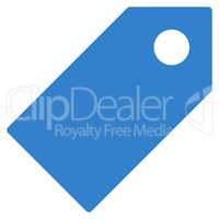 Tag flat cobalt color icon