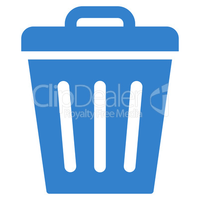 Trash Can flat cobalt color icon