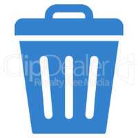 Trash Can flat cobalt color icon