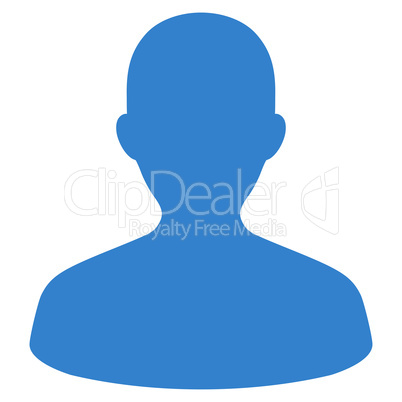 User flat cobalt color icon