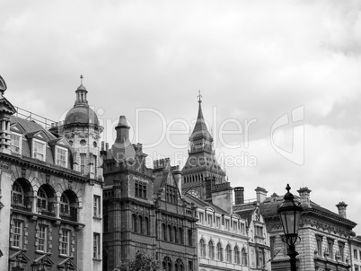 Black and white Big Ben in London