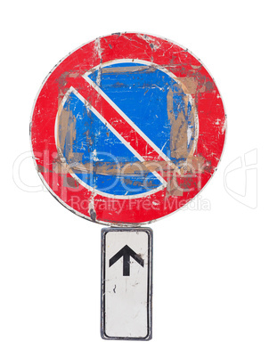 No parking sign isolated