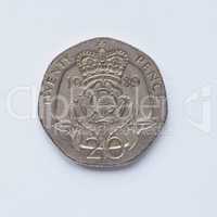 UK 20 pence coin