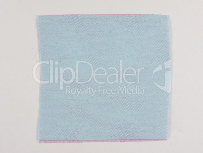 Blue fabric sample