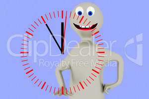 Illustrations character with clock
